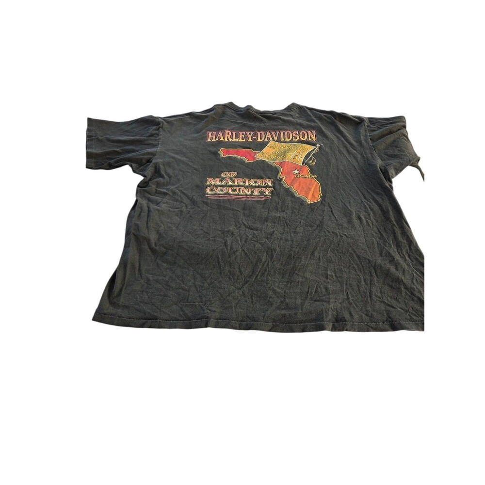 Vintage Late 90's Harley Davidson T Shirt XXL Wolf Ocala FL USA Made - Picture 3 of 11